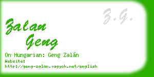 zalan geng business card